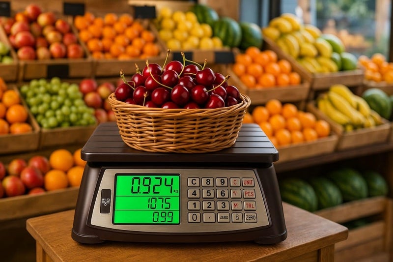 DIGI TARAZ Price Computing Scale, Commercial Food Scale, Counting Function,66lb/30kg,1g, Rechargeable, Waterproof Design, Stainless Steel Keys,Large LCD for Produce, Farmers Market, Grocery, Deli, Meat, Retail - Image 5